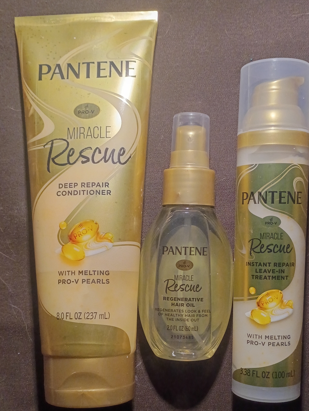Pantene (3) Miracle Rescue Conditioner, Hair Oil, & Leave In Treatment